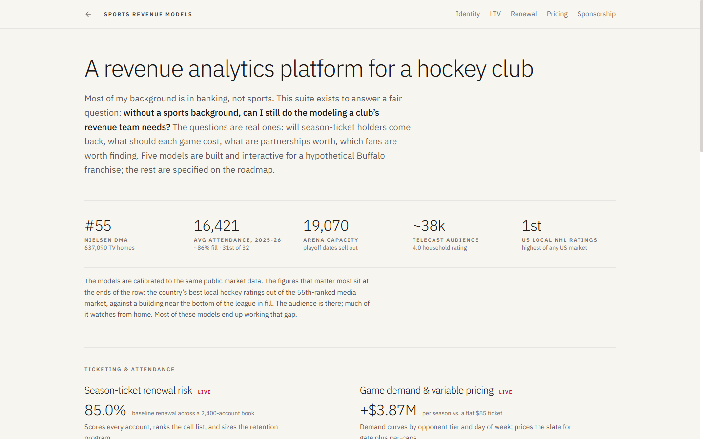Sports revenue models preview - Preview 1