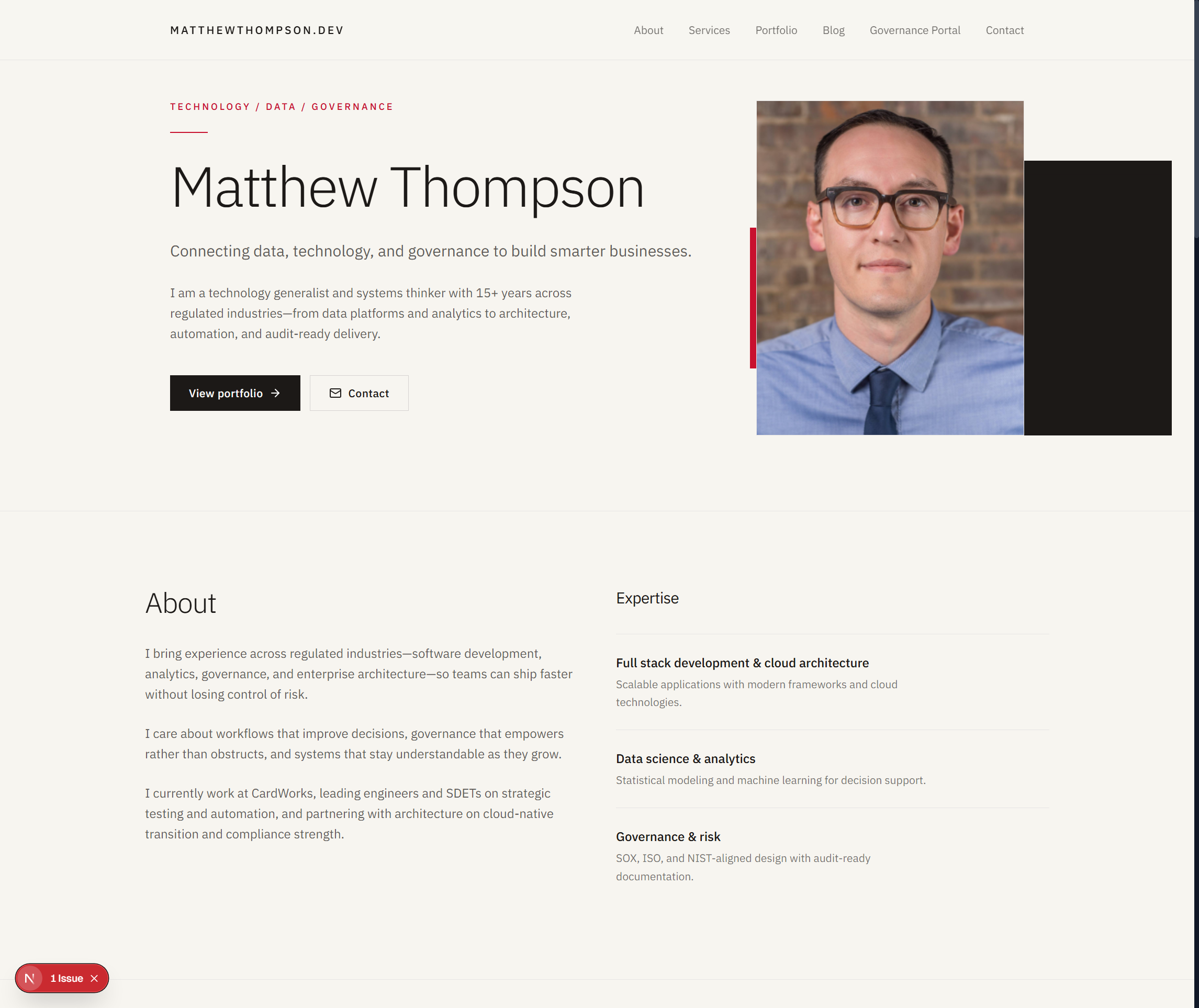 This website — portfolio platform preview - Preview 1